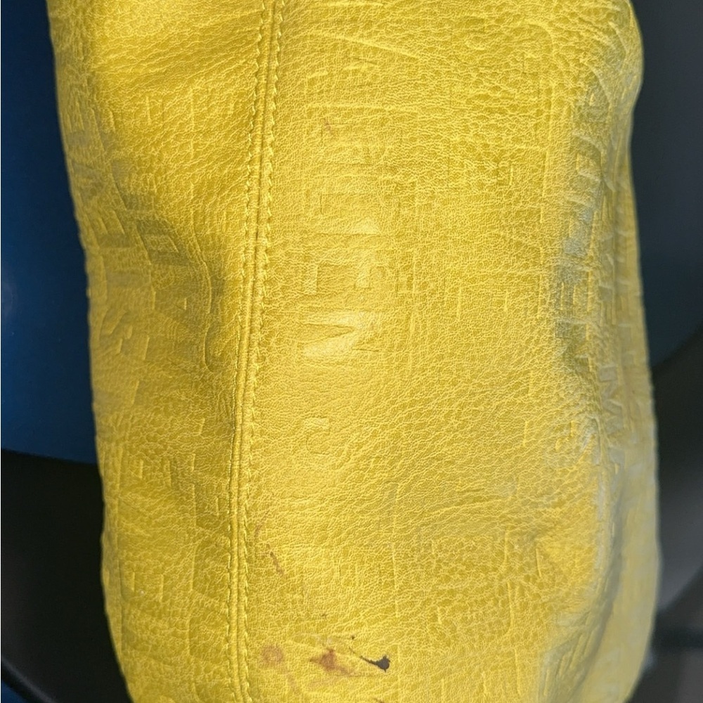 Steve Madden Yellow and Blue Cosmetic Bag - Picture 2 of 3